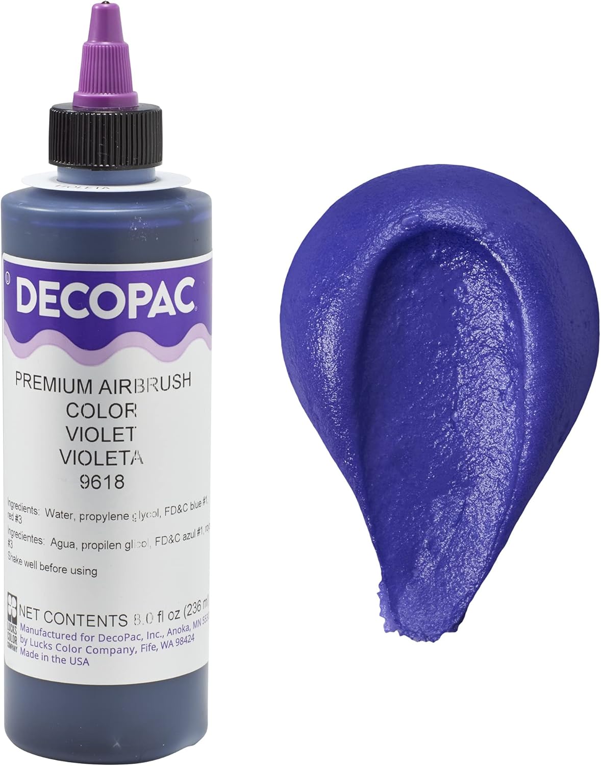 DecoPac Airbrush Color, Violet, .6 Pound