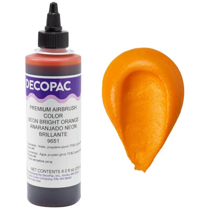 DecoPac Airbrush Orange Neon Brite 9 Ounce Color