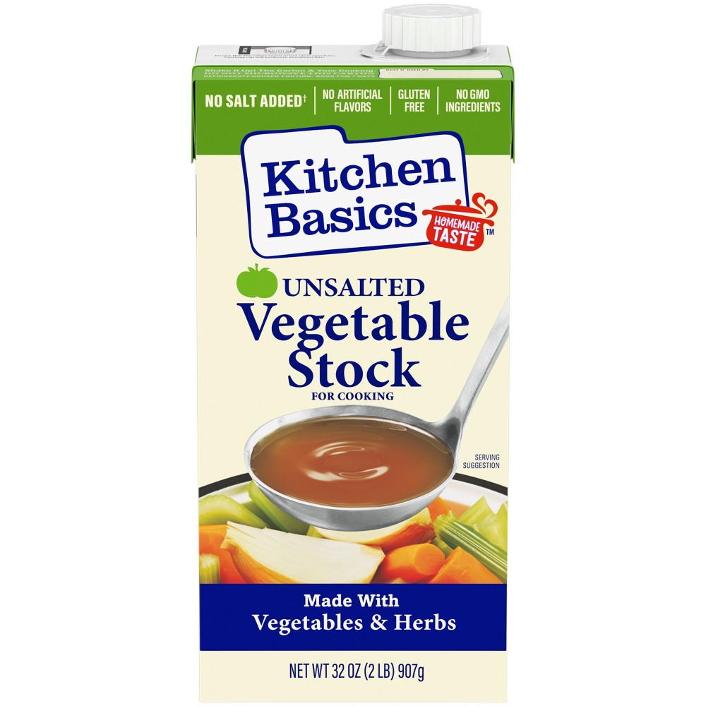 Kitchen Basics Unsalted Vegetable Stock, 32 Fl Oz