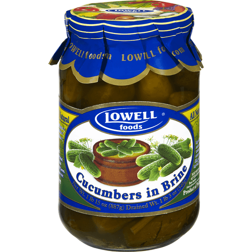 Lowell Foods All Natural Cucumbers In Brine