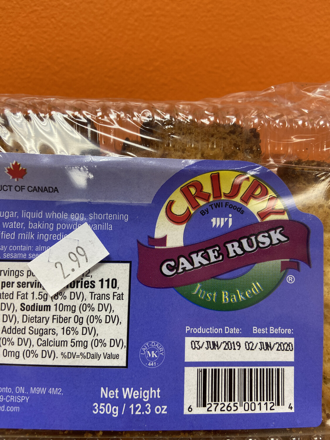 Crispy Cake Rusk 350 G
