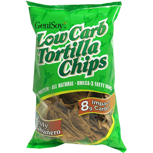 GeniSoy Low Carb Tortilla Chips, Zesty Habanero