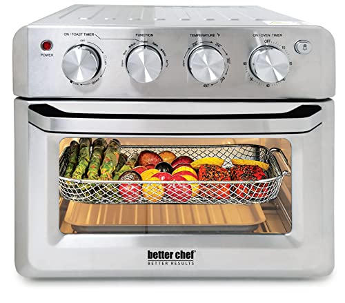 Better Chef Do-It-All 20 Liter Convection Air Fryer Toaster Broiler Oven In Silver