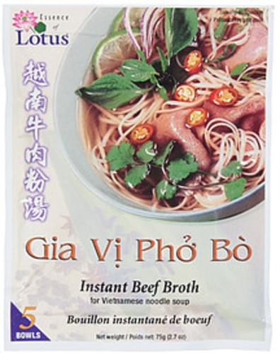 Lotus Gia Vi Pho Bo Instant Beef Broth - 2.7 Oz