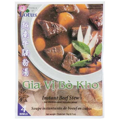 Essence of Lotus Instant Beef Stew (Gia Vi Bo Kha Soupe) - 2.7oz