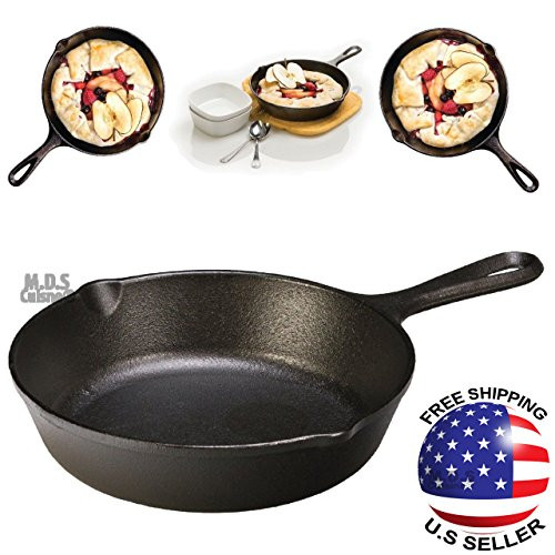 Cast Iron Skillet Pre Seasoned Fry Pan 8-inch