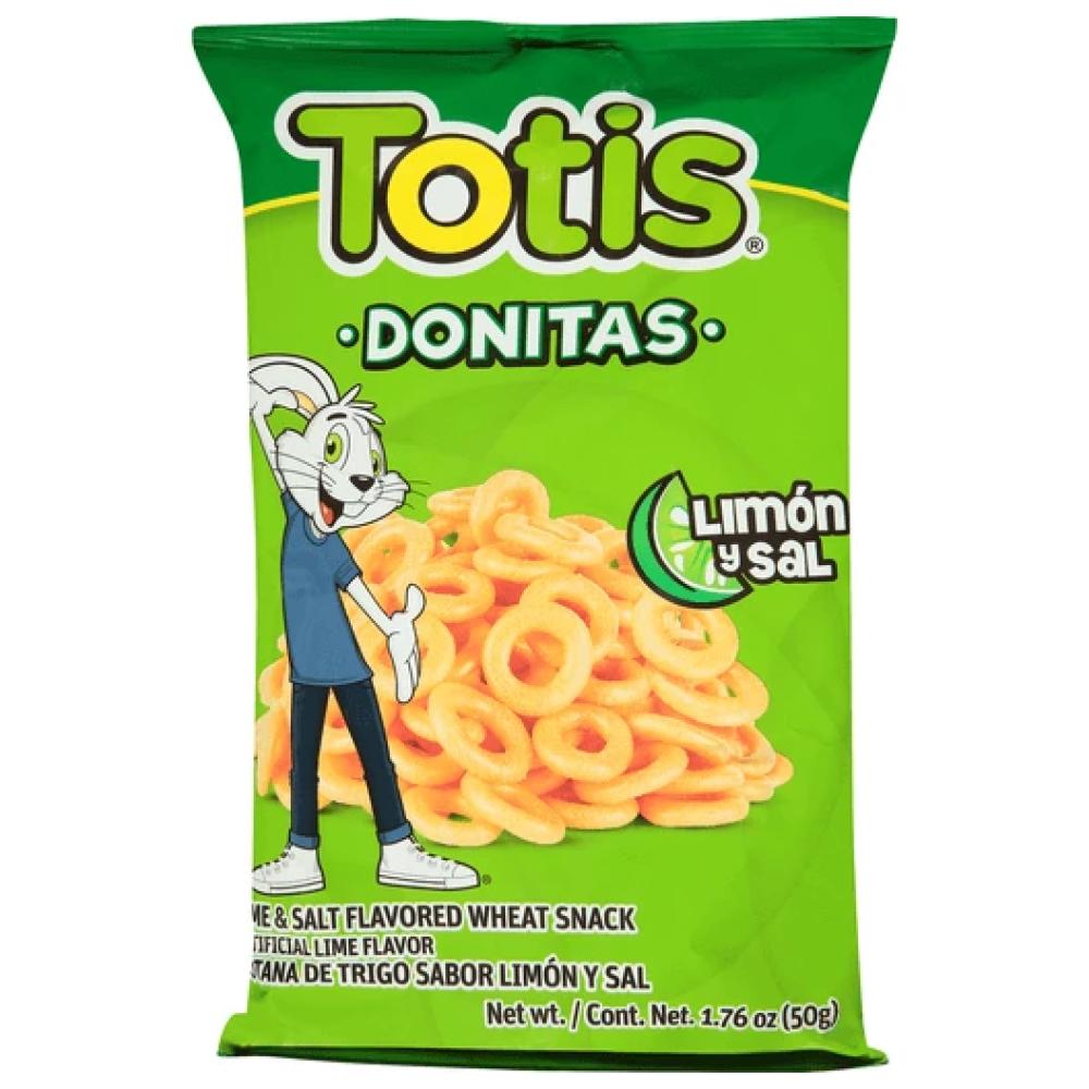 Totis Donitas Lime & Salt Flavored Wheat Snack 1.76 Oz. Bag