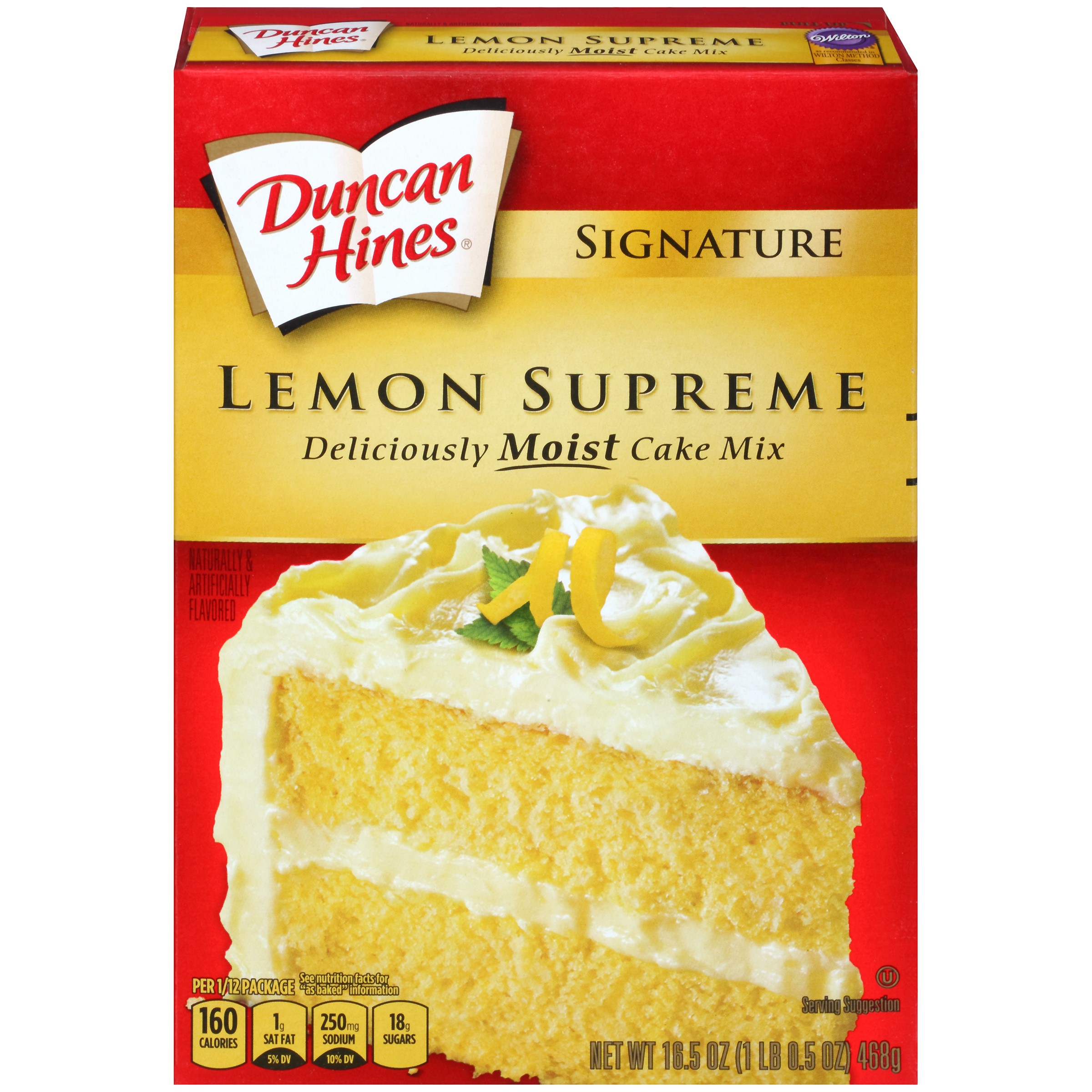Duncan Hines Signature Lemon Supreme Cake Mix 16.5 Oz. Box