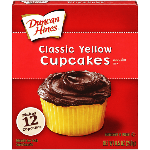 Duncan Hines Moist Deluxe Cupcake Mix, Premium, Classic Yellow