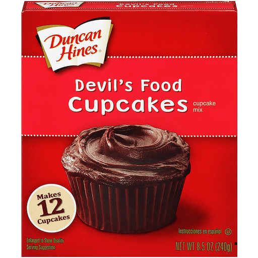Duncan Hines Moist Deluxe Cupcake Mix, Premium, Devil's Food