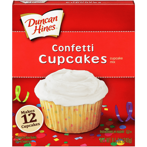 Duncan Hines Moist Deluxe Cupcake Mix, Premium, Confetti