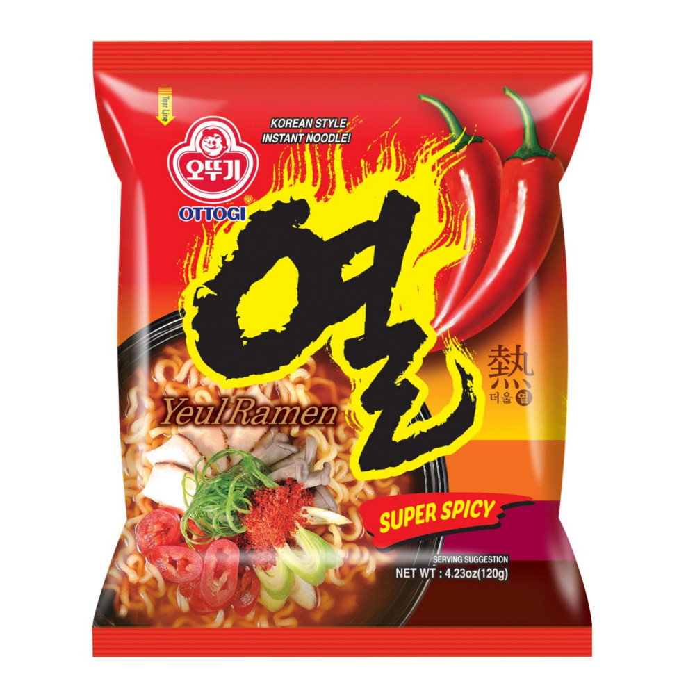 Ottogi Instant Noodle, Asian Style, Hot Taste