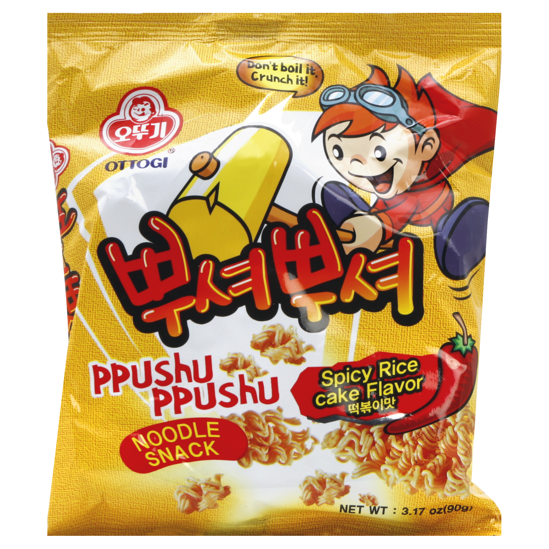 Ottogi Spicy Rice Cake Flavor Noodle Snack - 3.17 Oz