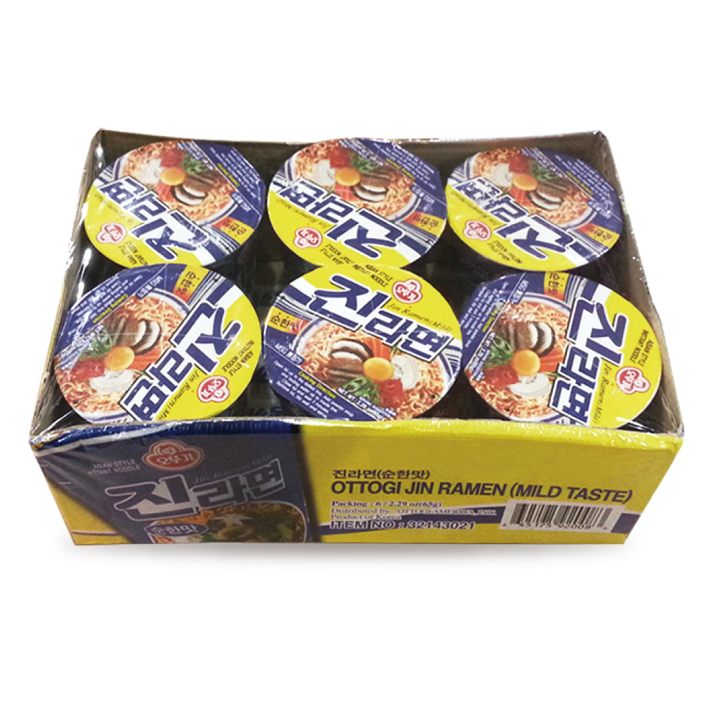 Ottogi 65G*6 OTG) Jin Ramyon Mild Mini Cup Box