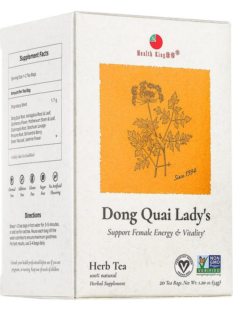 Health King Dong Quai Lady's Herb Tea, 20 Bags