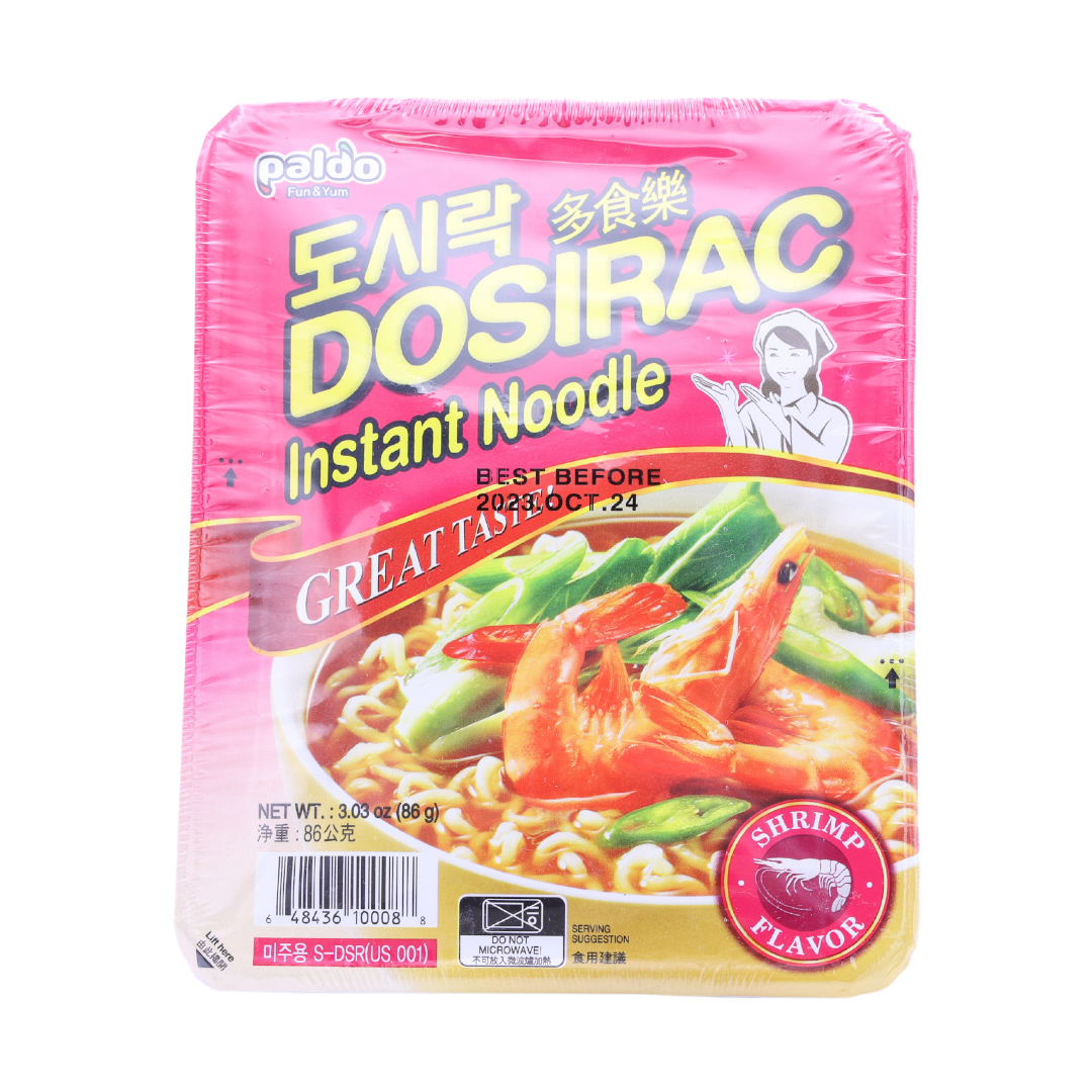 Paldo Dosirac Instant Noodle, Shrimp Flavor