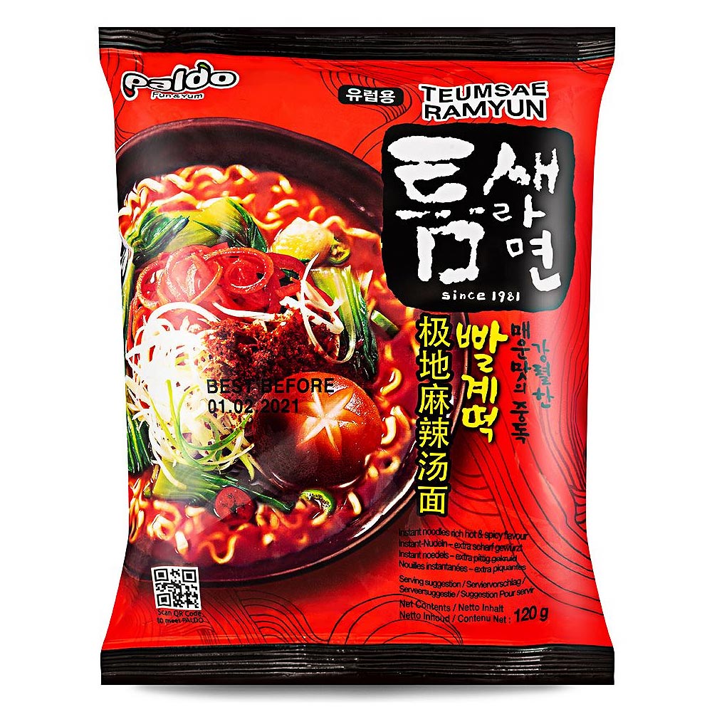 Paldo Teumsae Ramyun Noodles Hot & Spicy