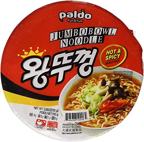 Paldo Hot And Spicy Flavor Jumbo Bowl Noodle 110g