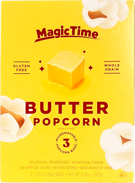 Magic Time Butter Popcorn 3pk 240g