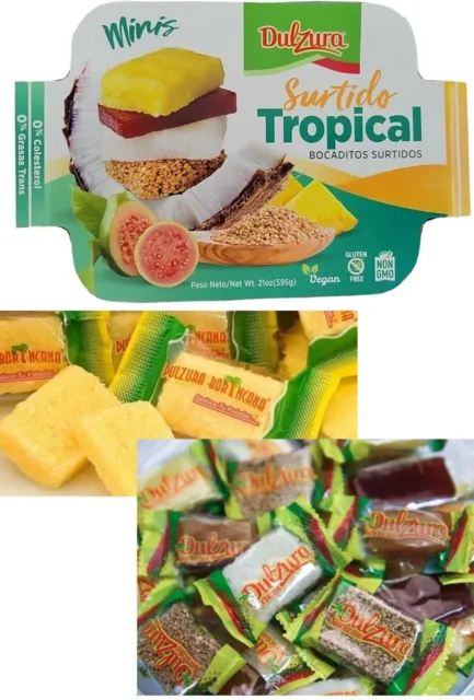 Dulzura MINIS TROPICAL CANDY VARIETY Flax Seed Coconut Pineapple Sesame 21oz. Pk
