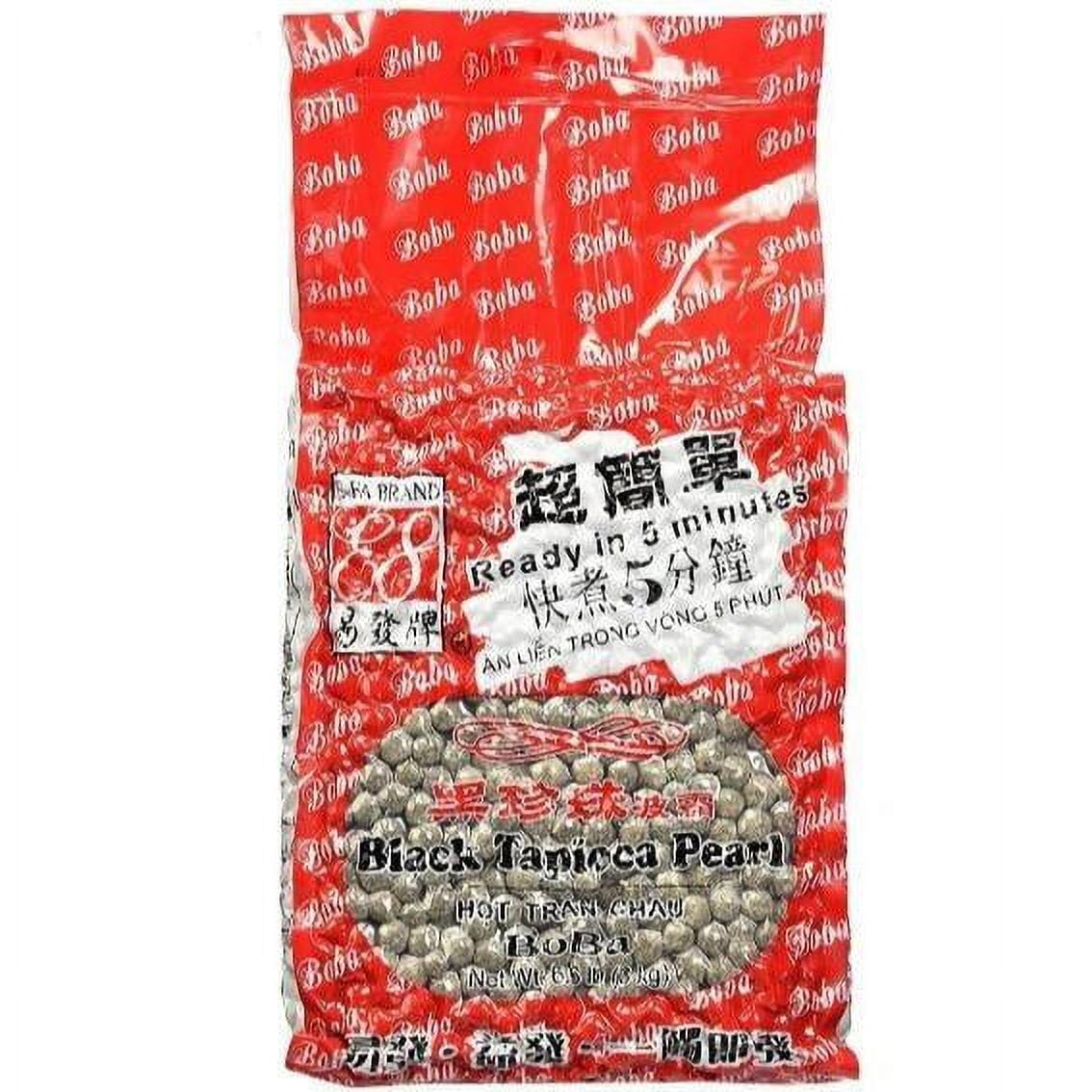 Walong Marketing E-Fa Big Pack Black Boba Tapioca Pearls For Bubble Tea 6.6LB (3 Kg)