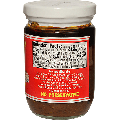 Ocean Champ Crab Paste With Bean Oil