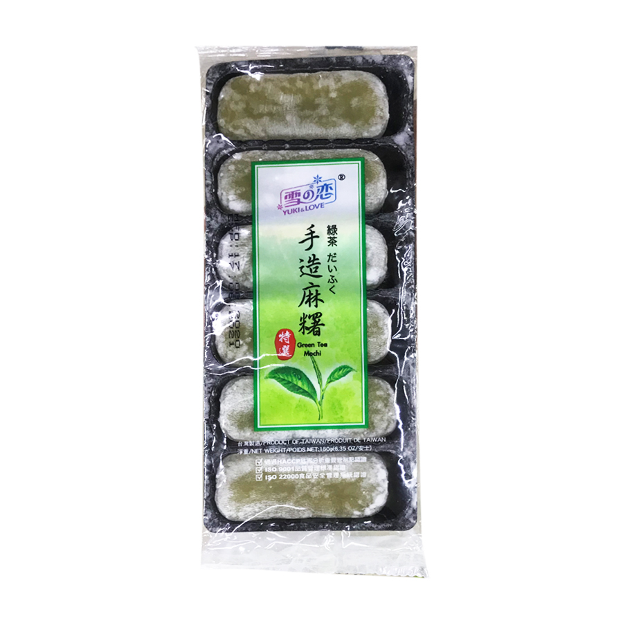 Yuki & Love 雪之恋手造麻薯抹茶味180g Mochi Green Tea Flavour