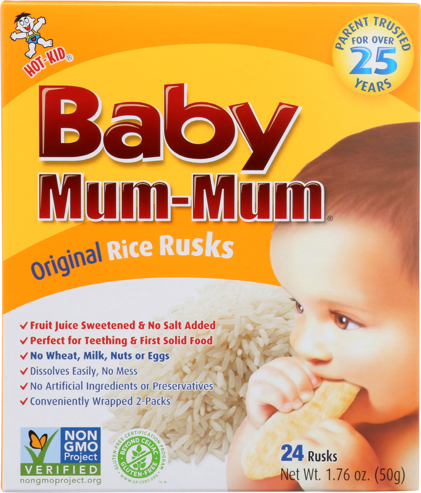 Hot-Kid Baby Mum-Mum Rice Rusks - Selected Superior Original 1.76 Oz