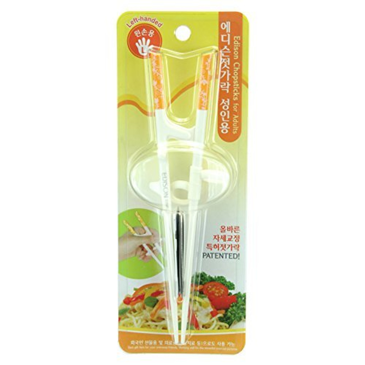 Chopsticks Edison Training/Helper For Left Handed Adult, Orange