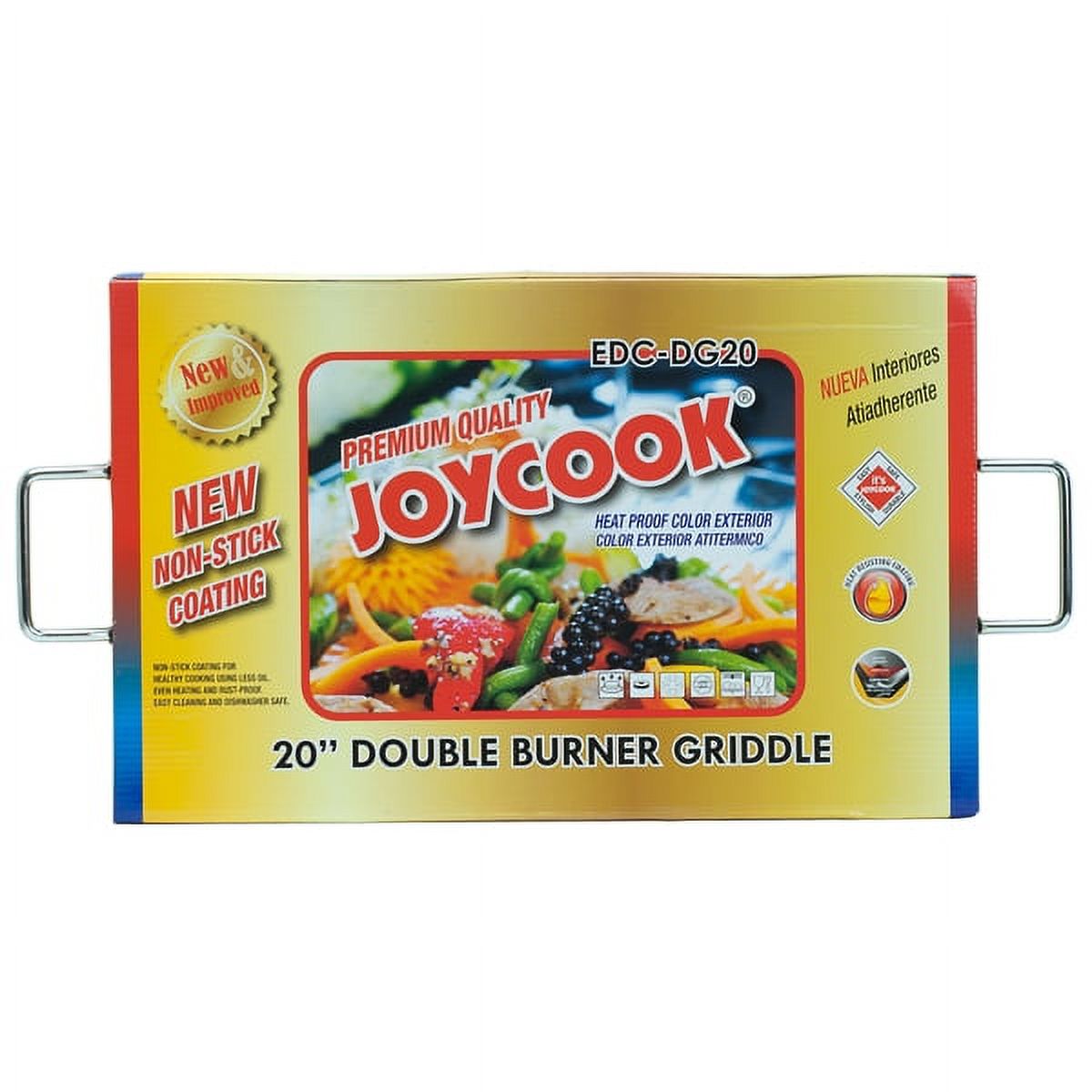 JOYCOOK Griddle Double Comal 20 Inch(51cm) Aluminum Non-Stick