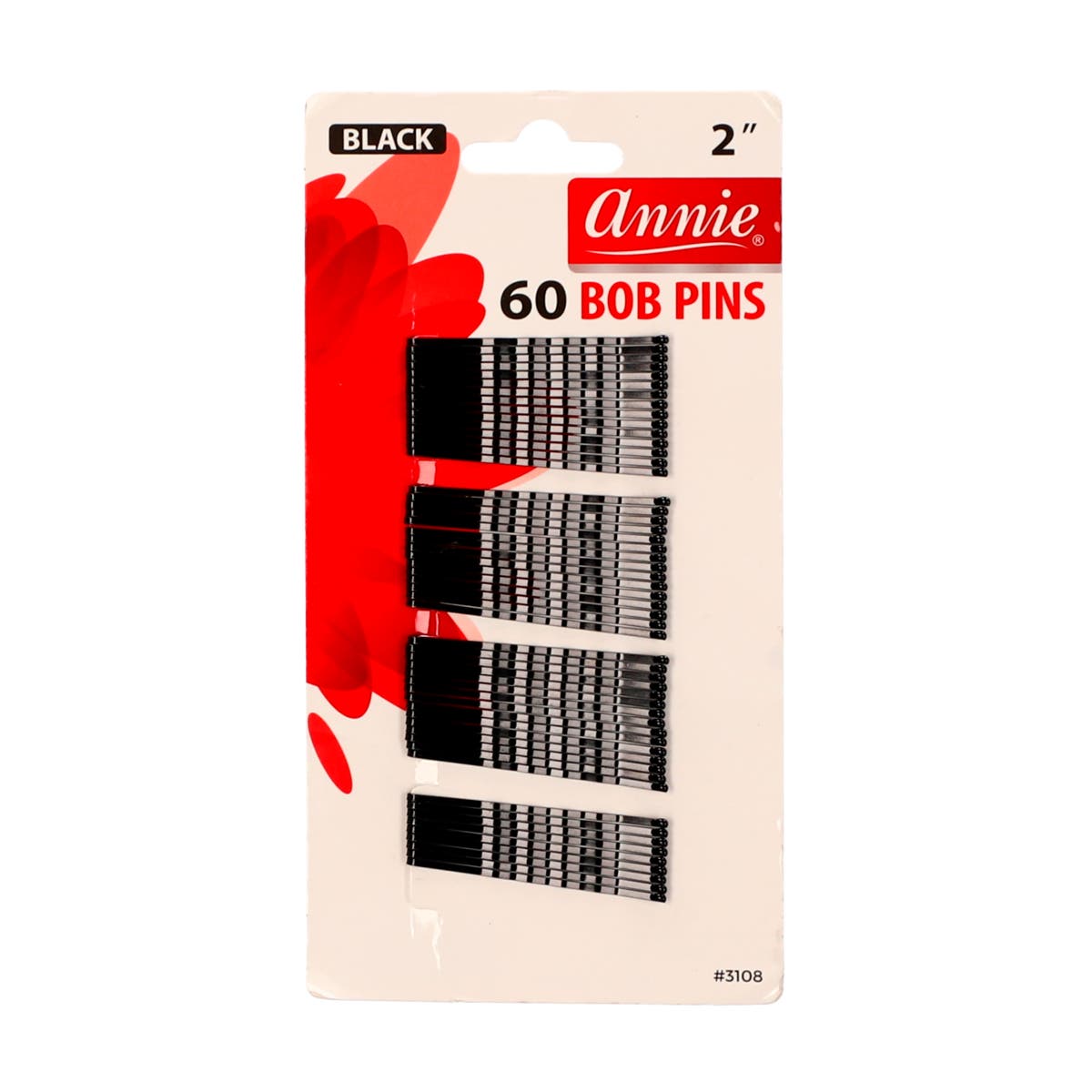Annie 60 Bob Pins 2′ Black #3108