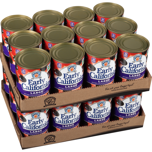 Early California Large Pitted Ripe Black Olives - 6oz