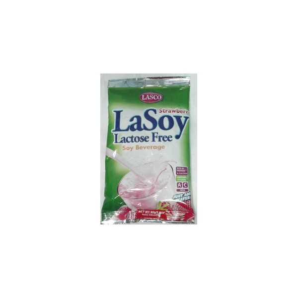 Lasco Lasoy Milk Free Strawberry Drink Mix 80 Grams