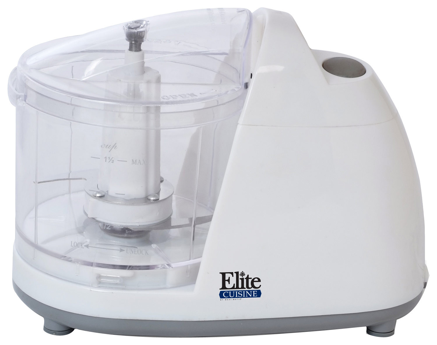 Elite Cuisine 1.5-Cup Mini Food Chopper In White