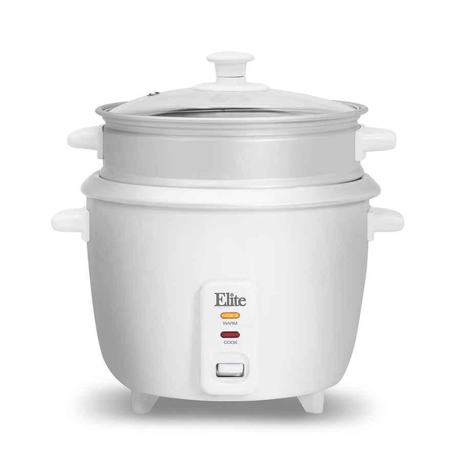 Elite Gourmet 3-Cup Rice Cooker With Steam Tray - ERC003ST