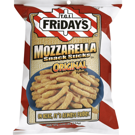 T.G.I. Friday's Mozzarella Snack Sticks, Original 4.75 Oz