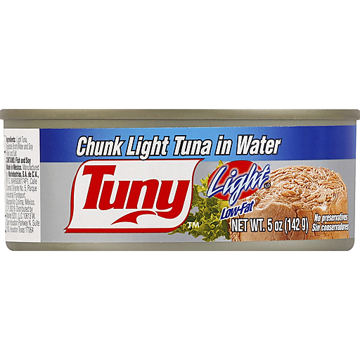 Tuny Tuna, Chunk Light, In Water 5 Oz