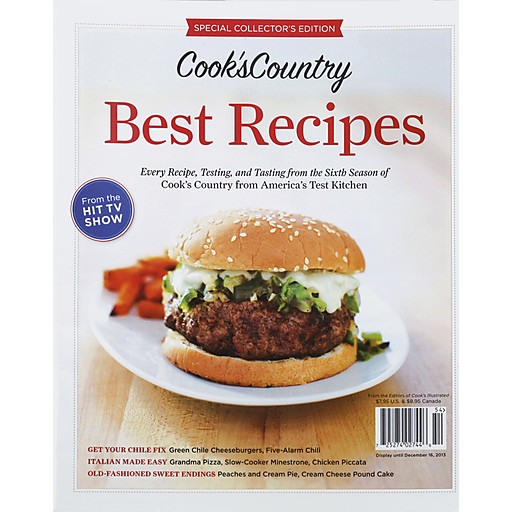 Cooks Country Book, Best Recipes, Special Collector's Edition