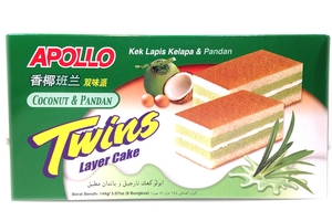 Apollo Layer Cake Coconut /pandan 20/5.07oz