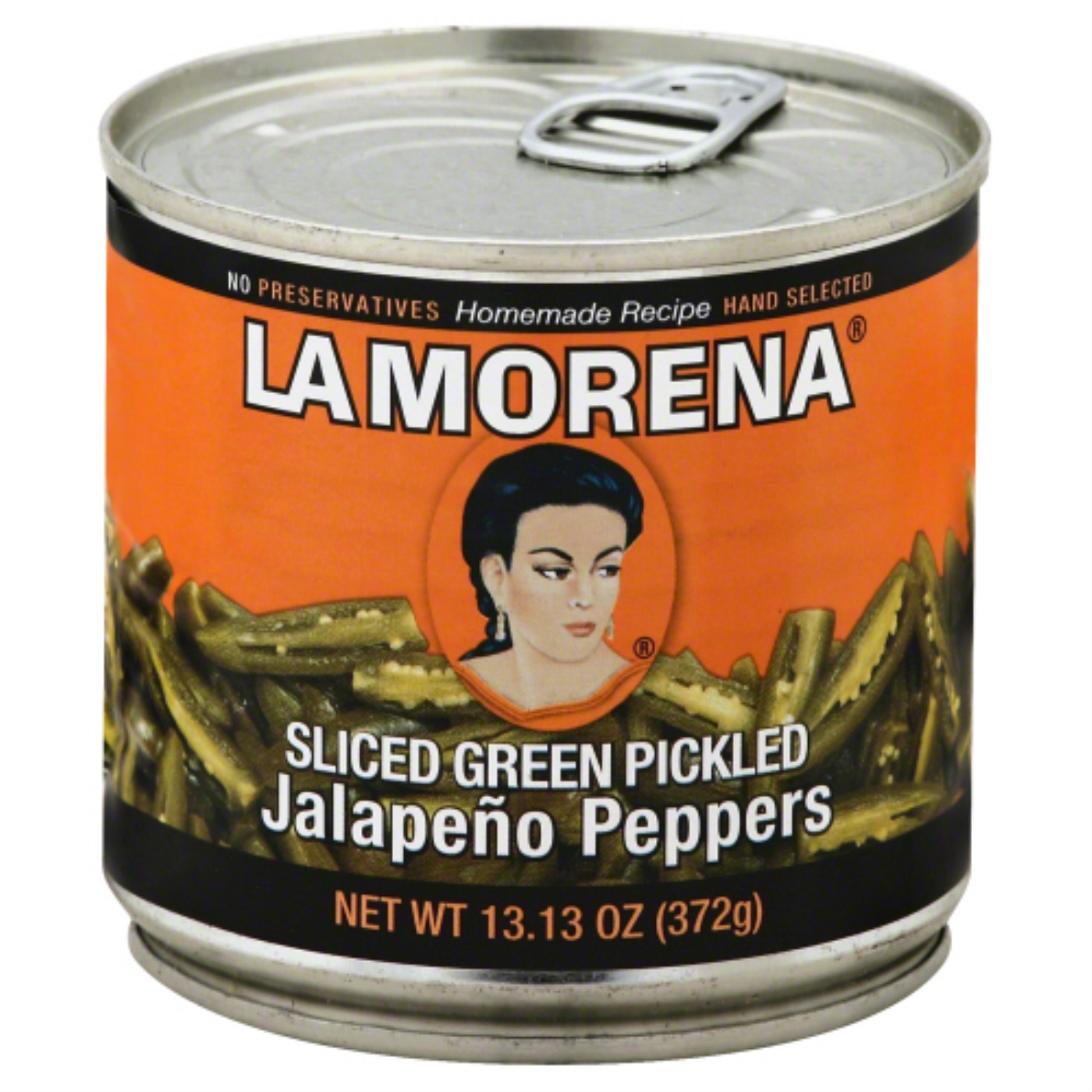 La Morena Jalapeno Peppers, Sliced Green Pickled 13.13 Oz
