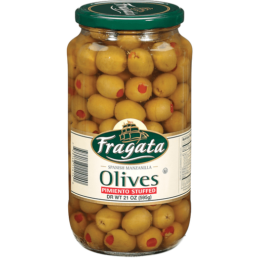 Fragata Spanish Manzanilla Pimiento Stuffed Olives 21 Oz Jar