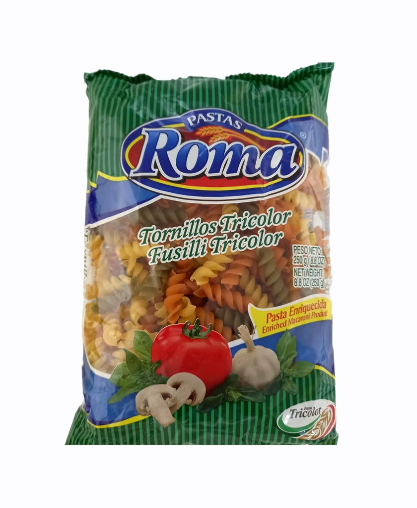 Roma Pasta Tornillo Tricolor 250 G