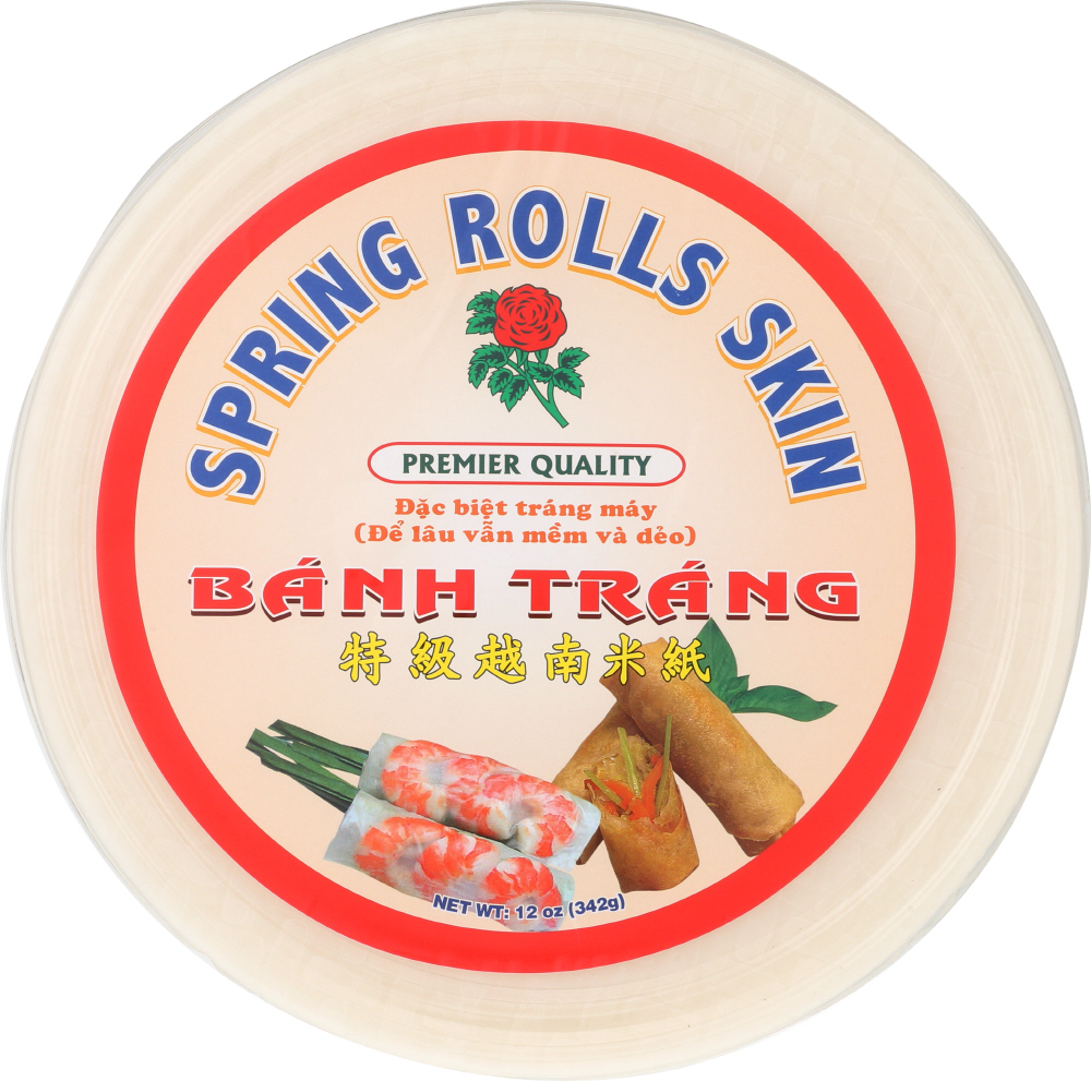 Banh Trang ROSE BRAND: Spring Rolls Rice Skin, 12 Oz