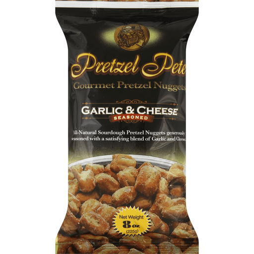 Pretzel Pete Nuggets, Gourmet, Garlic & Cheese Seasoned