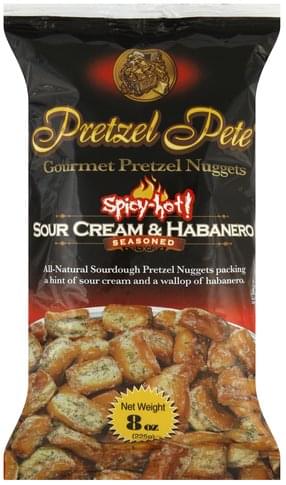 Pretzel Pete Nuggets, Gourmet, Sour Cream & Habanero Seasoned, Spicy Hot