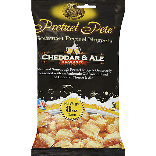 Pretzel Pete Nuggets, Gourmet, Cheddar & Ale Seasoned