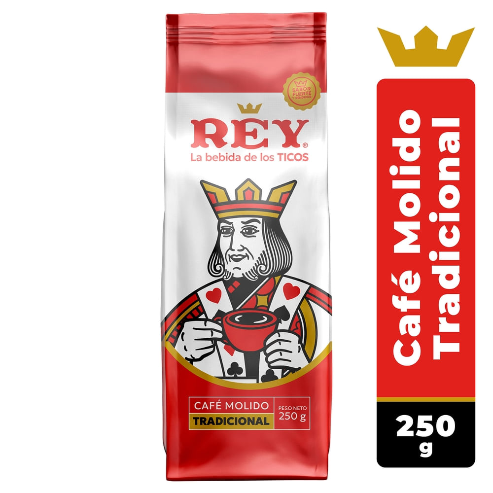 REY Cafe Tradicional Costa Rica Ground Coffee, 250 G