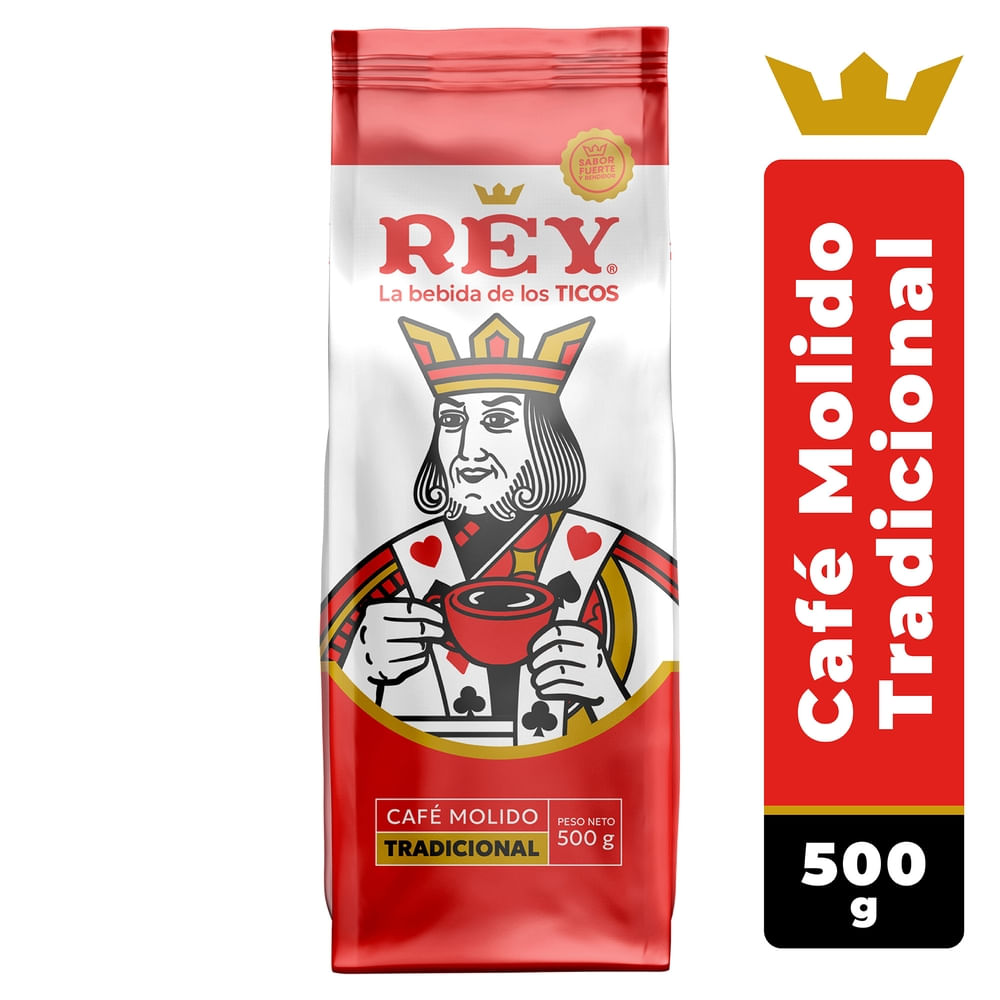 REY Cafe Tradicional Costa Rica Ground Coffee, 500 G