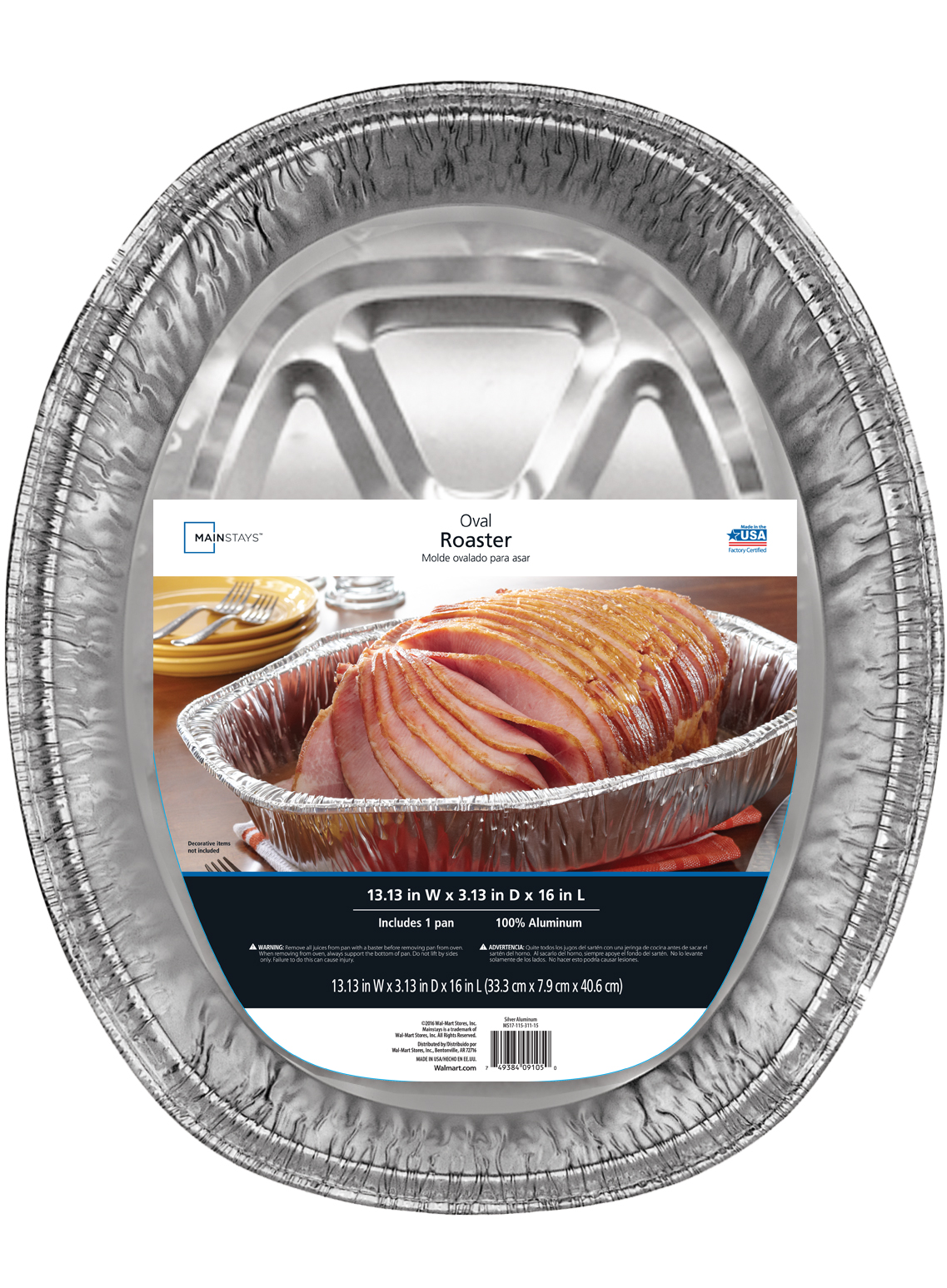 Jiffy-Foil Giant Oval Rack Roaster Pan