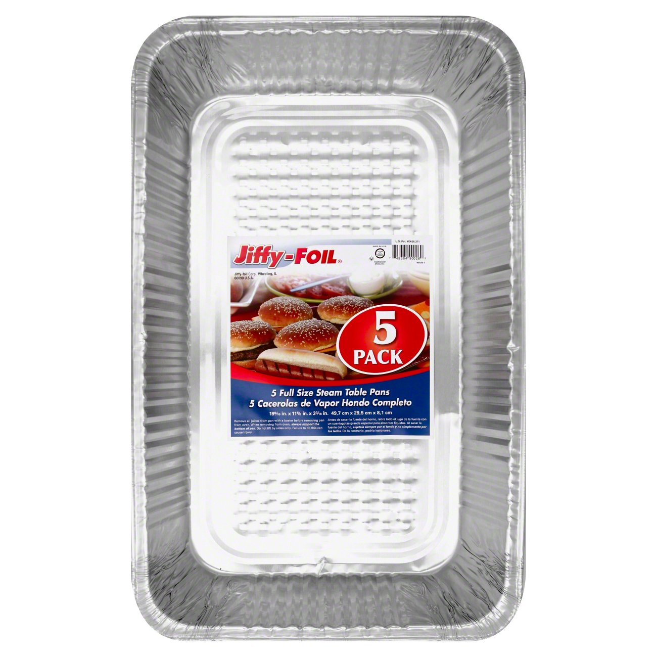 Jiffy Foil Steam Table Pans, Full Size
